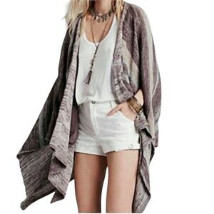 Free People The Big Trail Poncho Cardigan S